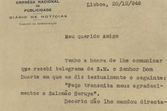 Felicitações a D.Duarte